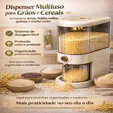 Pote Armazenamento cereais grãos alimentos com dosador medidor