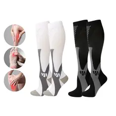 Kit 2 Meias de Compressão para Recuperação Masculina Feminina 20-30 Mmhg Tamanho unico