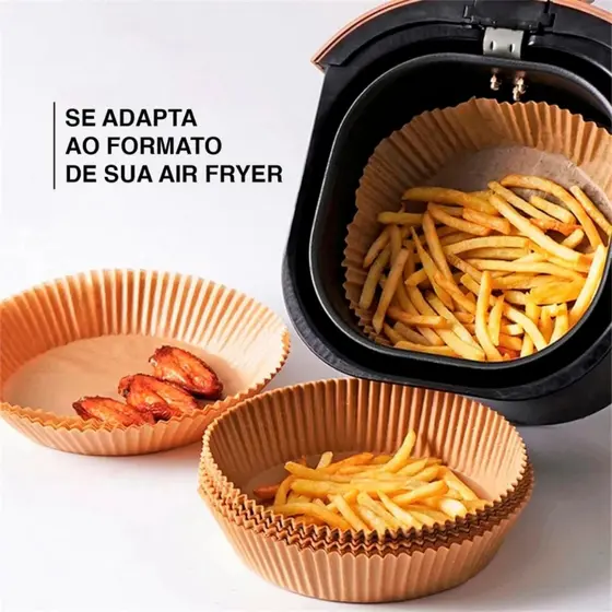 Forma Papel Airfryer Descartável Antiaderente 16cm
