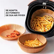 Forma Papel Airfryer Descartável Antiaderente 16cm
