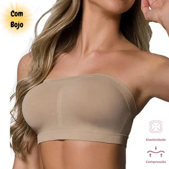 Top Faixa com Bojo Feminino – Confortável, Não Marca e Ideal para Blusas de Alça