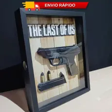 Quadro Caixa The Last Of Us Objeto Decorativo Logo Relevo - Enfeite Quarto Gamer Colecionador