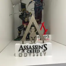 Placa Decorativa Assassin's Creed – Letreiro Mesa Gamer, Enfeite Odyssey, Geek 🚀📦