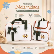 Kit maternidade Personalizado 2 peças menino | Coleção Ciranda dos Sonhos
