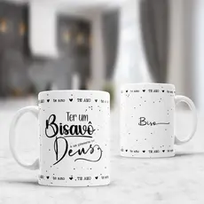 Caneca de Porcelana Personalizada 325ml  Ter um Bisavô è um Presente de Deus + Nome