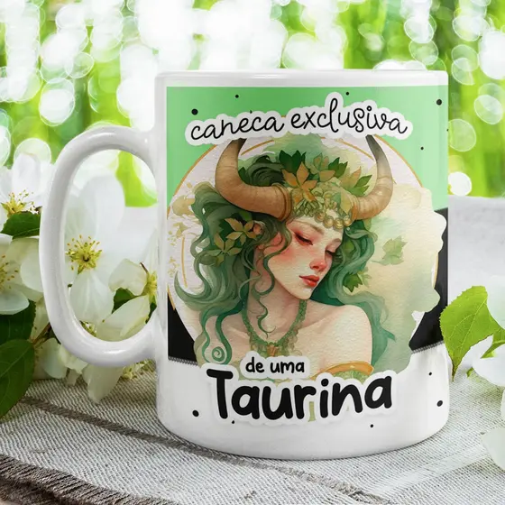 Caneca de Porcelana Personalizada 325ml  Signo Touro