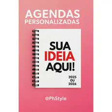 Agenda Personalizada Permanente – Capa Dura MDF - SUA ARTE, SEU LOGO, SUA IDEIA AQUI