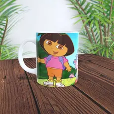 Caneca de Porcelana Personalizada 325ml  - Infantil Dora Aventureira – Para Crianças