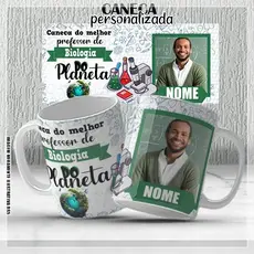 Caneca de Porcelana Personalizada 325ml  Professores de Biologia + Foto