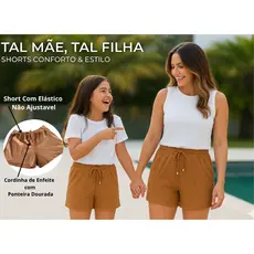 Kit Tal Mãe, Tal Filha – Shorts Canelados com Estilo e Conforto