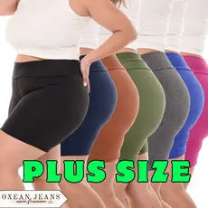 Short Legging Plus Size Feminino Meia Coxa Suplex Bermuda Cintura Alta Academia Zero Transparência