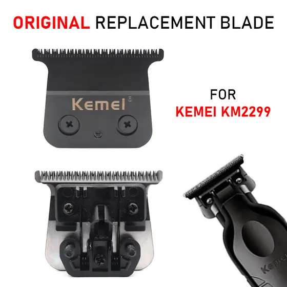 Lâmina De Substituição Original Para Kemei KM-2299 Clipper Profissional Aparador De Cabelo Faca Cabeça Peças Acessórios