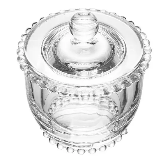 Manteigueira Francesa Pearl Wolff - Vidro com Tampa 10,5x10,5x11cm
