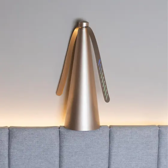 Ventilador Repelente de Insetos de Mesa Lyor - Plástico Rose Metálico 9x9x26cm