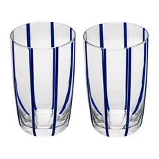 2 Copos Altos Azura 450ml Azul Vidro Wolff