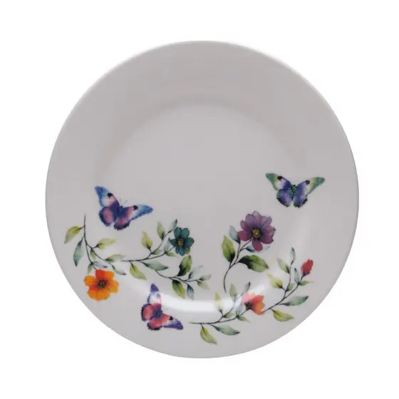Prato Raso Lyor Botanique 24cm Branco Cerâmica