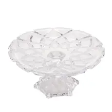 Prato para Bolo Lyor Deli Diamond de Cristal 30,5cm x 14,5cm