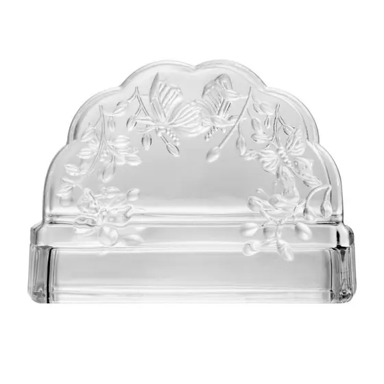 Porta Guardanapos New Butterfly 10.5cm x 4cm x 9.5cm Cristal Ecológico Lyor para Mesa Posta Cozinha Decoração Sala Ideal