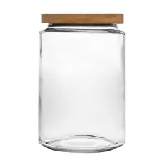 Porta Mantimento com Tampa de Bambu Oásis 2,5L Vidro