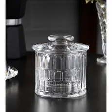 Manteigueira Francesa Harmony 9,5cm Vidro Wolff para Manteiga Café da Manhã Mesa Posta Servir Organização Cozinha Mini
