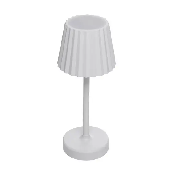 Luminária de Mesa LED 3 Tons Radiance Touch Lyor Branca Plástico com Pilha e USB 26cm para Quarto Escritório Lar Decorar