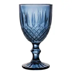 Taça para Água Greek 320ml Azul Vidro - Wolff