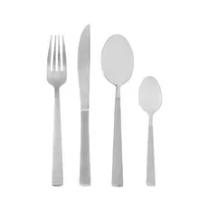 Faqueiro 16 Peças Aço Inox Santorini Lyor Prata - Jogo de Talheres Completo para 4 Pessoas
