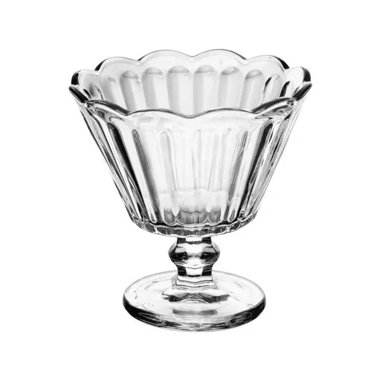 Taça de Sobremesa 150ml Cristal Ecológico Lyor Flor Incolor para Doces e Sorvetes