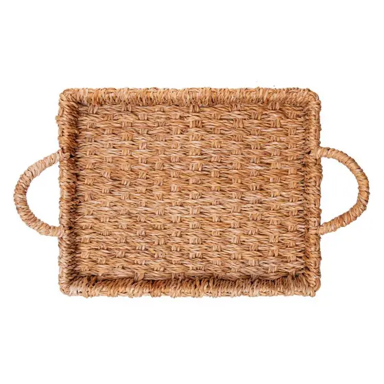 Bandeja com Alça 38cm x 30cm x 4cm Fibra Natural Wolff