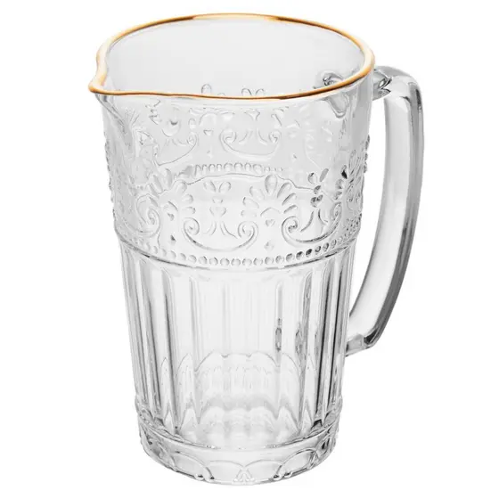 Jarra Wolff Mauve com Fio de Ouro 750ml Cristal