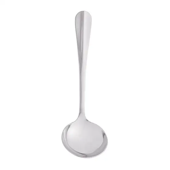Concha para Molho Lyor Positano Aço Inox 17cm Utensílio Cozinha Servir Sopa Caldo Cozinhar Casa Elegante Sofisticado Top