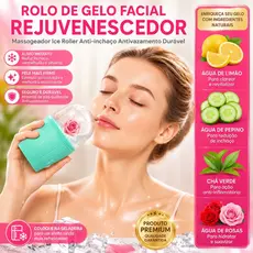 Rolo de Gelo Facial Ice Roller Reutilizável Massageador Anti Inchaço Para a Pele