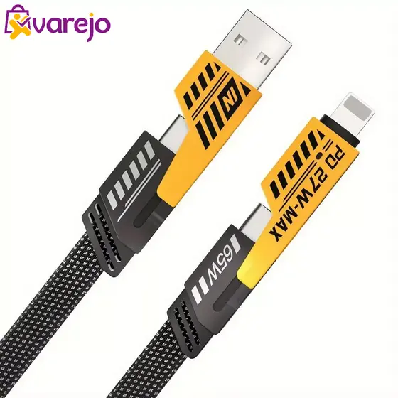 Kit 3 Unidades Cabo Unicablepro Celulares Usb Tipo-c 1m Para iPhone 65w
