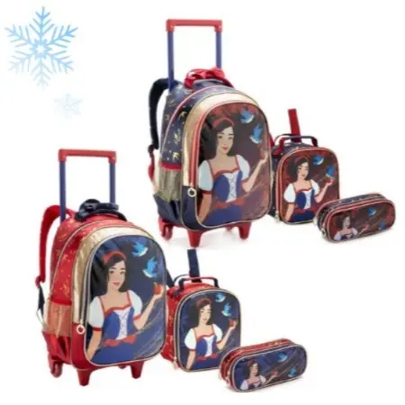 MOCHILA CARRINHO KIT 3 PEÇAS BRANCA DE NEVE YEPP