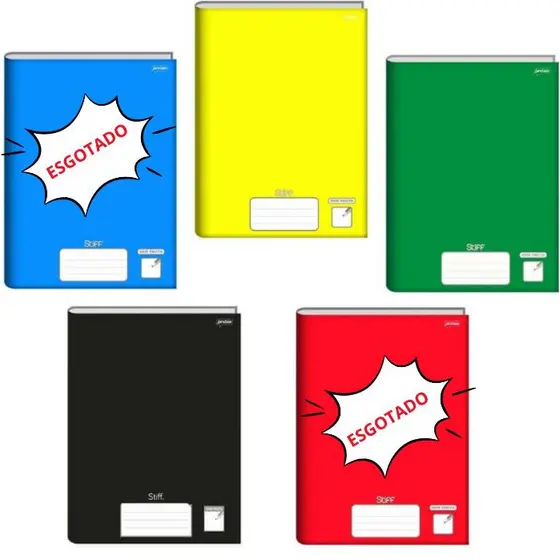 CADERNO BROCHURA SEM PAUTA GRANDE KIT 2/4/6/8 96 FLS JANDAIA
