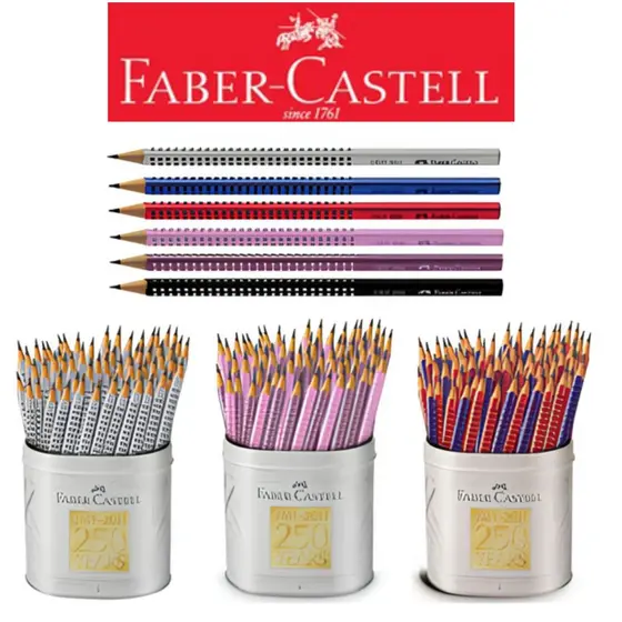 LAPIS ECO GRIP GRAFITE PRETO 2B  KIT 6 UND FABER CASTELL