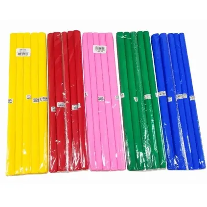 PAPEL CREPOM ESCOLAR COMUM CORES SORTIDAS KIT 10 UND ARTFLOC