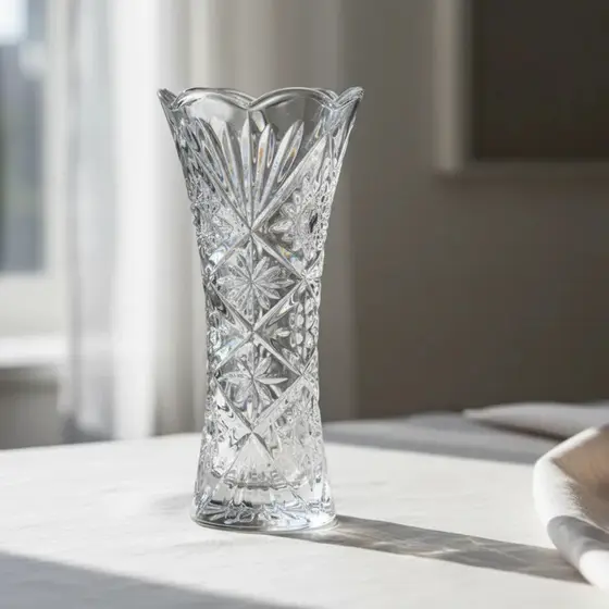 Vaso Decorativo 19cm Petrificado em Vidro Grosso Resistente