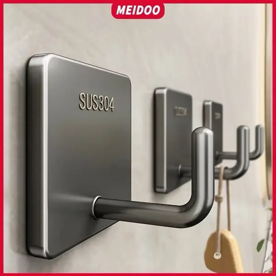 MEIDOO Aço inoxidável 304, adesivo de gancho,forte suporte de carga,montado na parede,sem perfuração