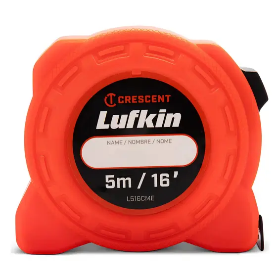 Trena métrica  Lufkin 5 metros Fita De Aço 3/4 - Resistente  Casa trabalhar  laranja
