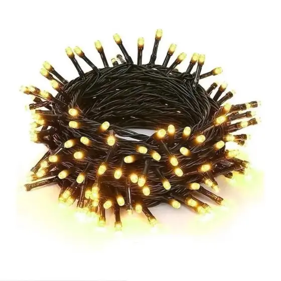 Pisca Pisca De Natal Fio Verde 100 Led 10 M Com 8 Função 110V 15106
