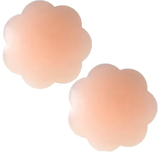 Par Protetor De Mamilo Weemsbox Tapa Bico do Seio Aréola Flexível Silicone Reutilizável Lavável Adesivo Flor