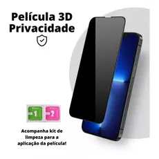 Película de Vidro Privacidade 3D HD Anti Spy para IPhone iP 6 7 8 X XR 11 12 13 14 15 16 17promax