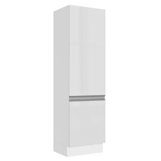 Paneleiro Armário de Cozinha 100% MDF 60 cm 2 Portas Portas Branco Brilho Acordes Madesa