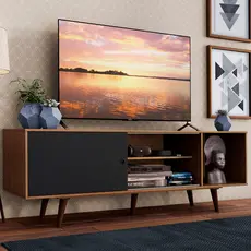 Rack para TV até 65 Polegadas com Pés Rustic/Preto Dubai Madesa