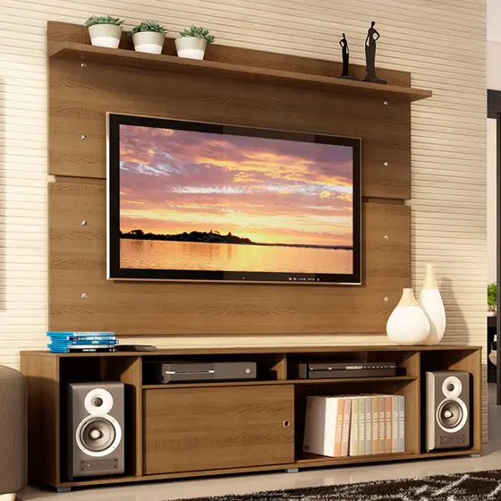 Rack Madesa Cancun e Painel para TV até 65 Polegadas - Rustic