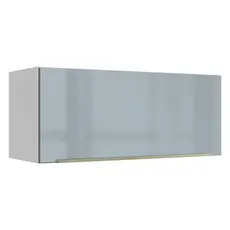 Armário Aéreo Madesa Lux 80 cm 1 Porta Basculante - Branco/Cinza