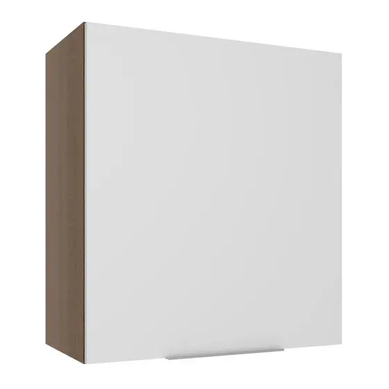 Armário Aéreo Madesa Stella 60 cm 1 Porta - Rustic/Branco