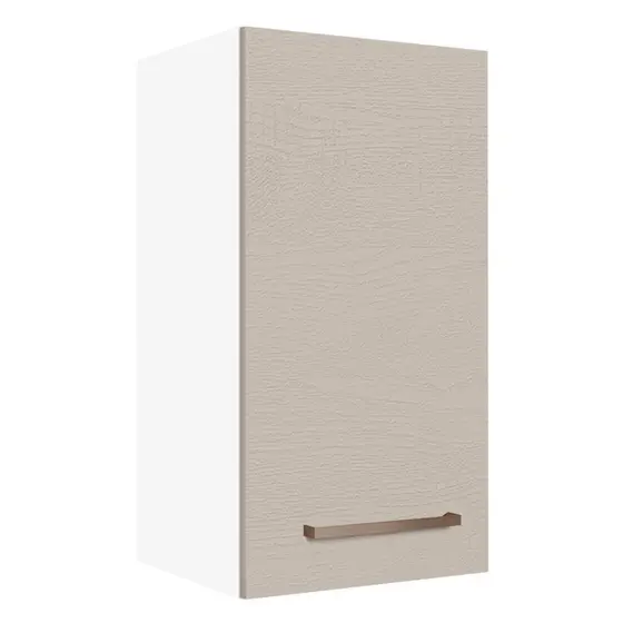 Armário de Cozinha Aéreo 35 cm 1 Porta Branco/Crema Agata Madesa