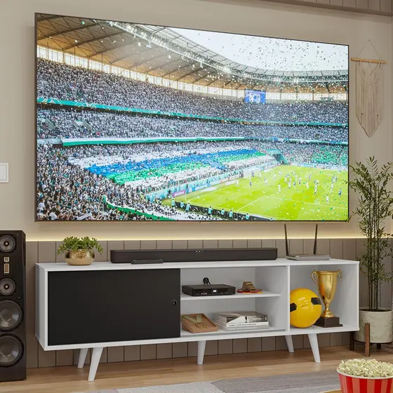 Rack para TV até 80 Polegadas 160cm com Pés Torino Madesa V2